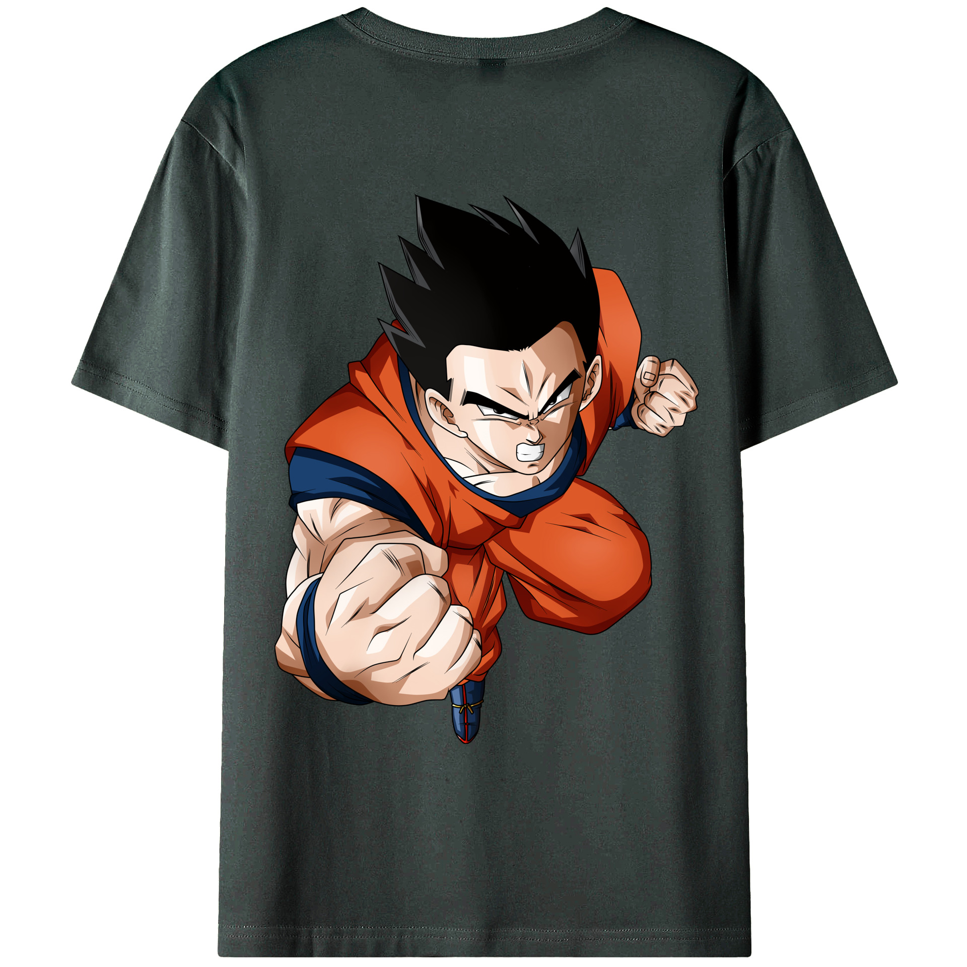 （画像用） ドラゴンボール 孫 悟飯（そんごはん）DRAGON BALL Son Gohan 綿100％ メンズ半袖Tシャツ（バックプリント） 通気性